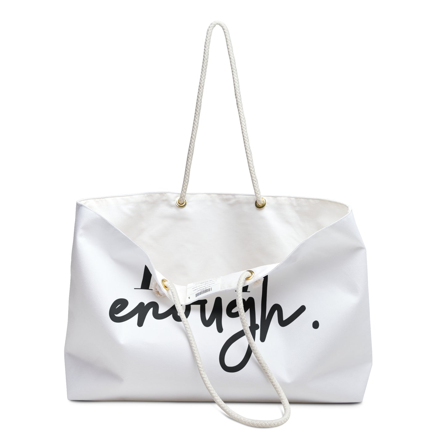 Inspirational Weekender Bag - "I Am Enough" - Perfect for Travel & Self-Care