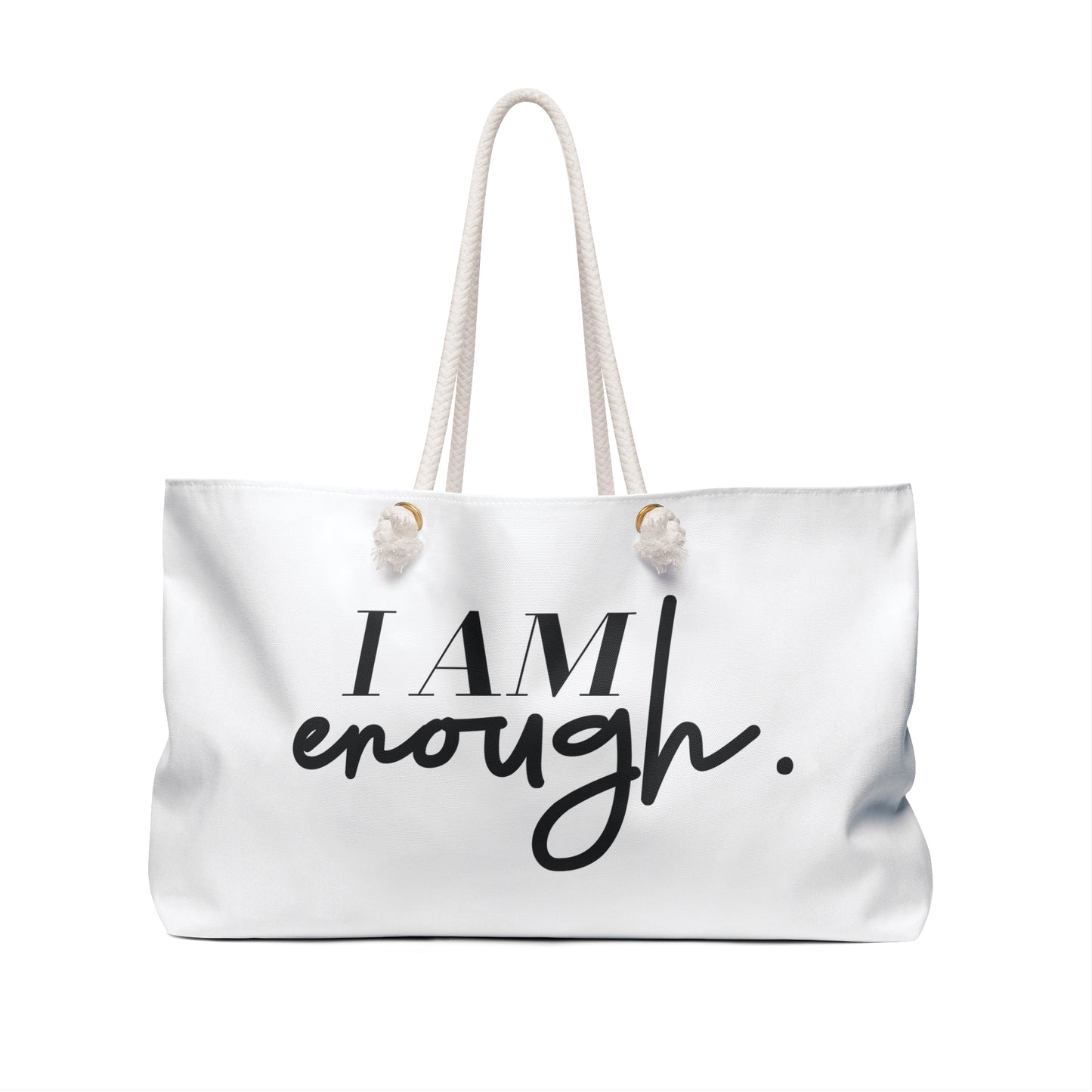 Inspirational Weekender Bag - "I Am Enough" - Perfect for Travel & Self-Care